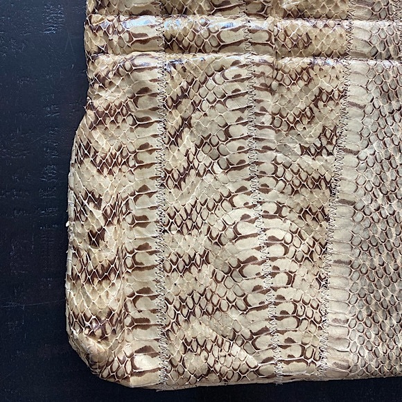 VINTAGE Snakeskin Clutch Handbag - Picture 2 of 12